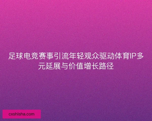 足球电竞赛事引流年轻观众驱动体育IP多元延展与价值增长路径